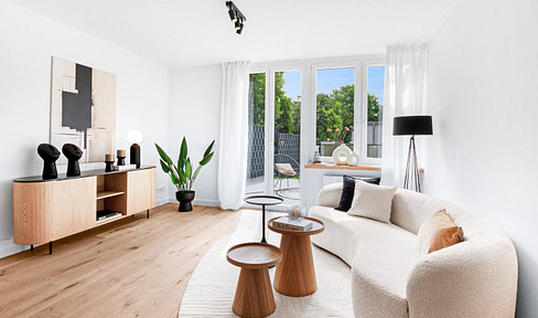 Live like you're in your own house – but smarter: 2.5 rooms + a multi-functional room, garden, terrace, and garage.