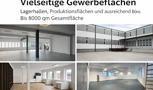 Lager-/Produktionsfläche & Büro - 7500 qm - (teilbar ab 200 qm) - Rampen & ebenerdige Tore