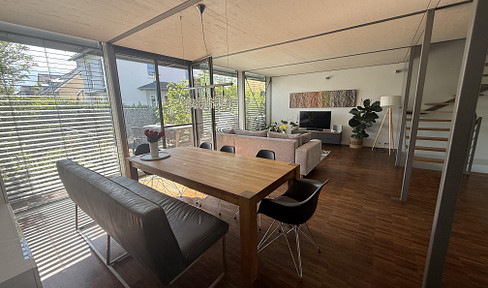 Modern architect's steel house in Bauhaus style