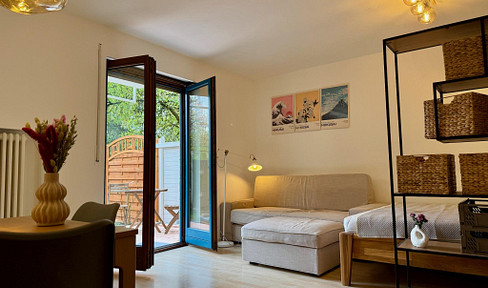 1-Zi.-Wohnung Univiertel Augsburg, TG-Stellplatz, Garten, möbliert, inkl. NK & Internet