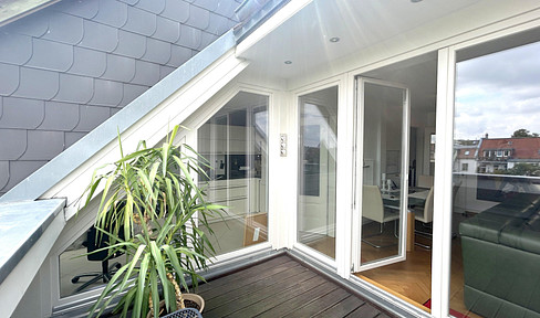 Modern apartment with underground parking space ... Residential gem above the rooftops of Leipzig's Südvorstadt district