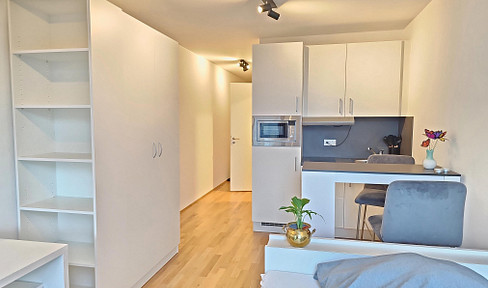 Furnished apartment in a newly built building, located in a central area.