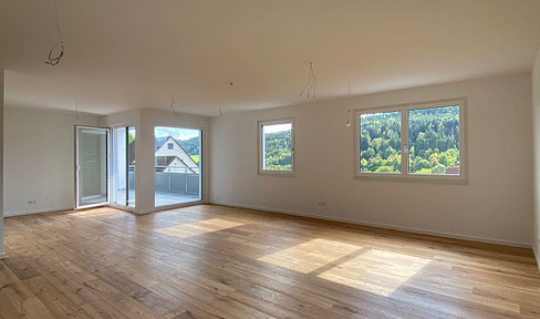 New penthouse apartment with light-flooded rooms and a balcony with a fantastic view