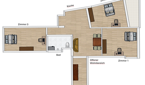 All inclusive rent (alle Nebenkosten, Möbel); 3er WG-Neugründung in neu renovierter Wohnung