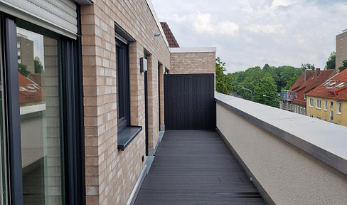 Penthouse apartment with views over the rooftops of Osnabrück.