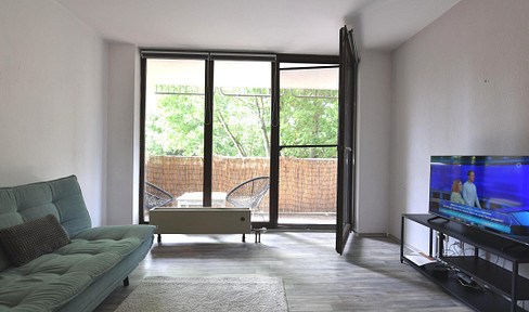 Furnished apartment with large kitchen, balcony and underground parking in Mainz-Finthen