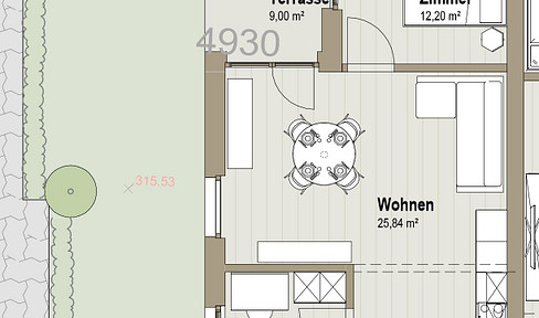 Schöne 2,5-Zimmer Wohnung mit eigenem Garten