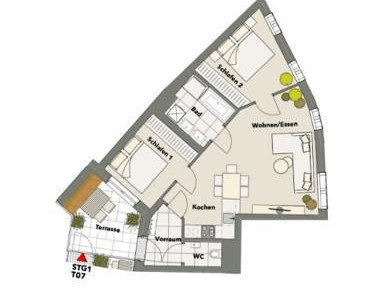Charmante 3-Zimmer-Wohnung mit Terrasse im 19. Bezirk sucht Nachmieter/in