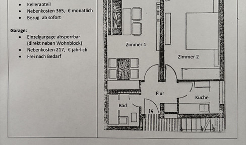 Helle 2 Zimmer Wohnung, München Fürstenried inkl. absperrbare Einzelgarage