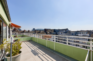 Fully furnished 1-room apartment with large roof terrace