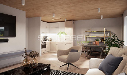 Apartment 01 with a 15m² terrace and a 72m² garden area - Ground floor - House 3 or 4.