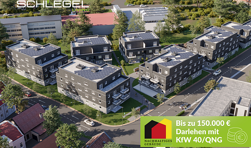 Apartment 02 with a 15m² terrace and an 84m² garden area - Ground floor - House 3.