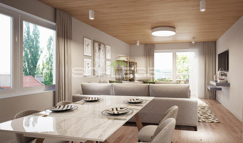 Apartment 03 with a 15m² terrace and a 140m² garden area - Ground floor - House 5.