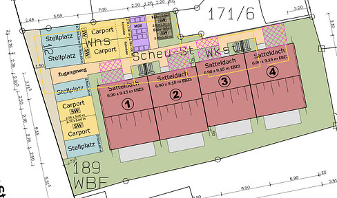 Plot with 4 approved terraced houses for sale