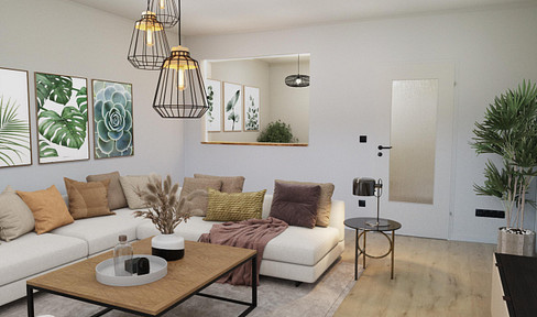 Move in, don't renovate: Stylishly renovated 2.5-room apartment with a south-facing balcony, elevator, and underground parking.