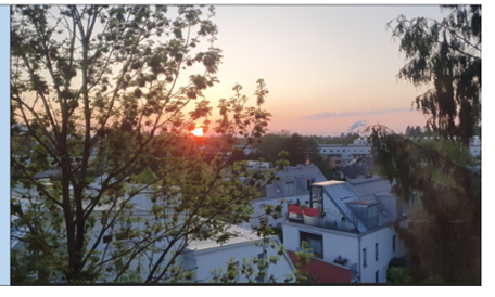 2-room apartment in Salzburg with a view of the greenery.