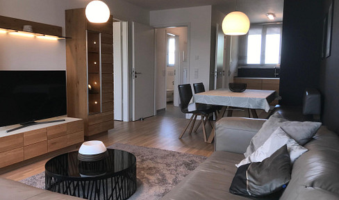High-quality and very well-maintained, furnished penthouse - commission-free - roof garden, underground parking garage