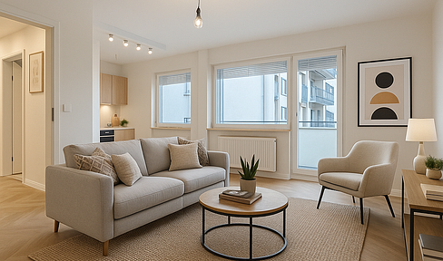 Hochparterre: Renovierte 3-Zimmerwohnung nah dem Osterdeich mit Balkon