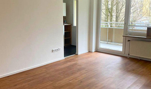 Moderne frisch renovierte 1-Zimmer-Wohnung mit Balkon und Küche in Top-Lage