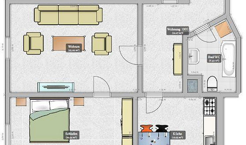 Schöne renovierte 2-Zi-Altbauwohnung und EBK in Bogen Zentrum