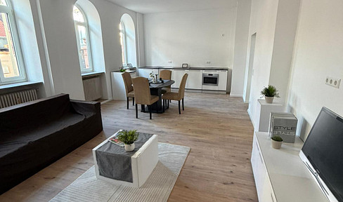 Refurbished first floor apartment with barrier-free bathroom