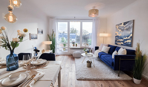 Top renovierte 3,5-Zi-Wohnung mit flex. Grundriss - mit Gartenblick - Erstbezug- provisionsfrei