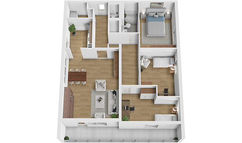 Spacious 5-room apartment with balcony in Tirschenreuth