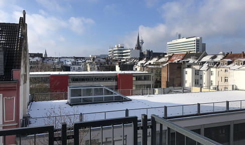 Living above the rooftops of Düsseldorf - fully furnished and modernized 2-room apartment
