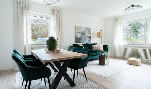 Erstbezug nach Renovierung: Moderne 2-Zimmer-Wohnung mit großem Balkon in St. Arnual