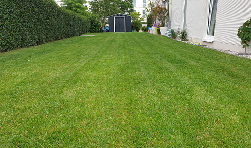 Riedberg: 4-room garden apartment with a house-like feel, 118 m², 180 m² private garden | No commission fees.