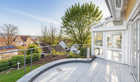A gem of a property in the Ziegeleipark, offering unobstructed views over Heilbronn.
