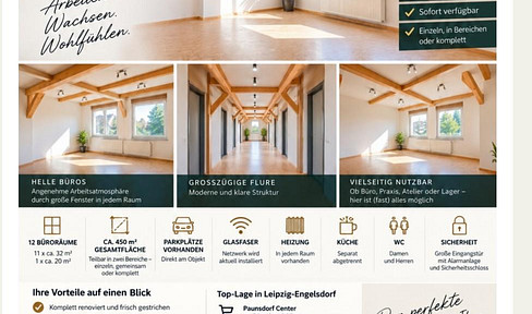 Moderne Gewerbeflächen in Leipzig-Engelsdorf - ab 8,00€ brutto/m², flexibel teilbar