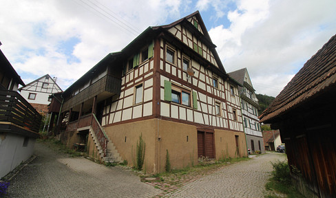 Denkmalgeschütztes 2-FH mit Garten, 1 Nebengebäude, 2 Nachbargrundstücke