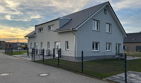 New-build semi-detached house with upscale interior design