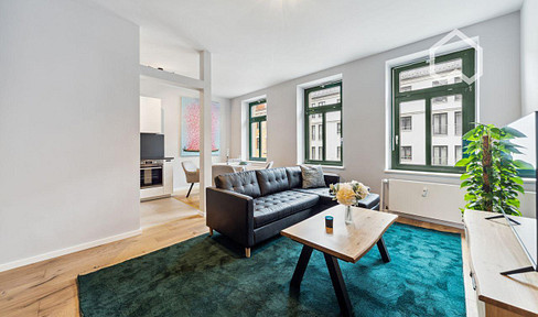 Modern renovated furnished 2-room apartment in a central location in Leipzig, Reudnitz district