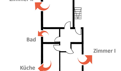 Zentrale 2-Zimmer-Wohnung!