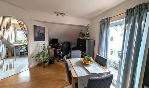 Attractive attic apartment with balcony and daylight bathroom