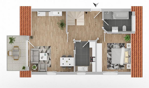 Maisonette-Wohnung mit Südbalkon - Provisionsfrei!