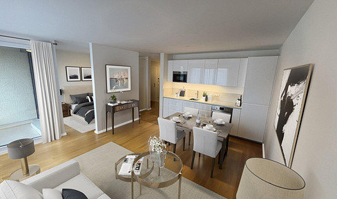 Raumwunder mit Stil - neuwertiges Apartment mit Loggia und flexiblem Grundriss