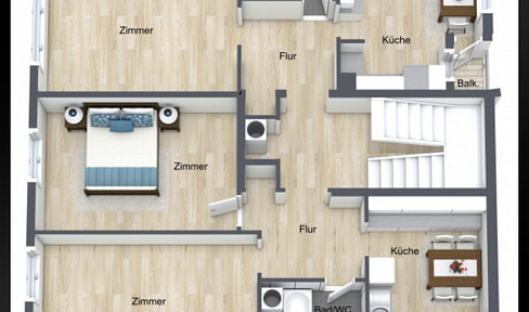 Helle 2-Zimmer-Wohnung in zentraler Lage von Pforzheim – ideal auch für WG