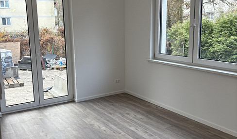 45m² NEW BUILD apartment ground floor with 2 rooms + large terrace for rent in Berlin Reinickendorf first occupancy