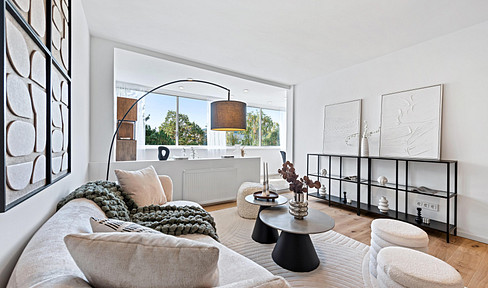 First-time occupancy after renovation: Light-flooded 3-room apartment with loggia in Baden