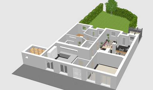 Terrace apartment for sale - commission-free - suitable as a capital investment