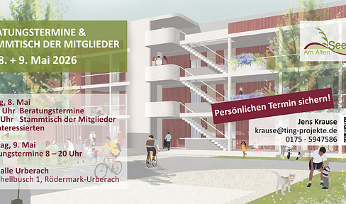 Vibrant living on the Alte Seeweg – 3-room apartment – private housing cooperative (with "WBS") AAS.