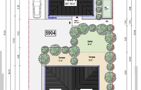 Building plot with preliminary inquiry for 3 houses