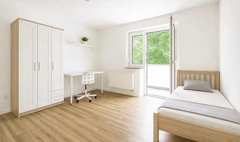 Shared flat furnished, 4-bedroom near university, central, arcades, freshly renovated