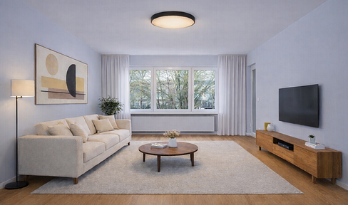 First occupancy after complete renovation – quiet 3-room apartment (92 m²) with balcony and underground parking in Wannsee, no commission fees.