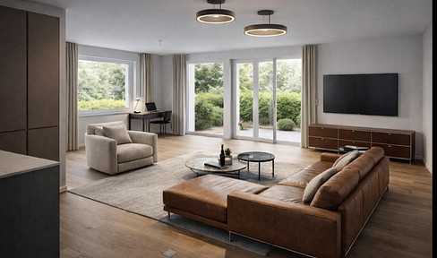 Exclusive 3-room apartment with a garden.