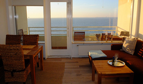 Ostee-Ferienwohnung in erster Reihe mit frontalem Meerblick