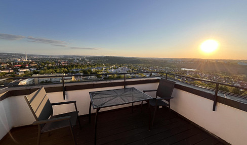 Penthouse-Maisonette über Stuttgart – 132 m², 16./17. OG, 2 Balkone, Aufzug